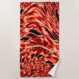 Gekruiste vierkantjes, gespiegeld van rode tot kor strandlaken