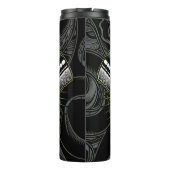 gekruiste zuigers industrieel mechanisch embleem thermosbeker (Achterkant)