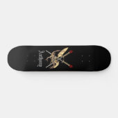 Gekruiste Zwaarden met Dragon Gepersonaliseerd Persoonlijk Skateboard (Horizontaal)