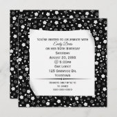 Gekruld papier op bloemendruk feestje kaart (Voorkant / Achterkant)