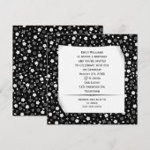 Gekruld papier op bloemige print feestje kaart (Voorkant / Achterkant)