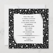 Gekruld papier op bloemige print feestje kaart (Voorkant)