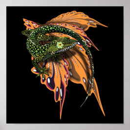 gekrulde anolhagedis poster