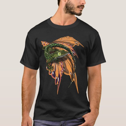 gekrulde anolhagedis t-shirt (Voorkant)