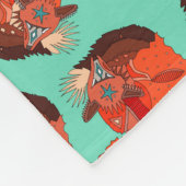 gekrulde foxpolkamint fleece deken (Hoek)