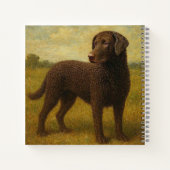 Gekrulde Gecoatde Retriever Notitieboek (Achterkant)