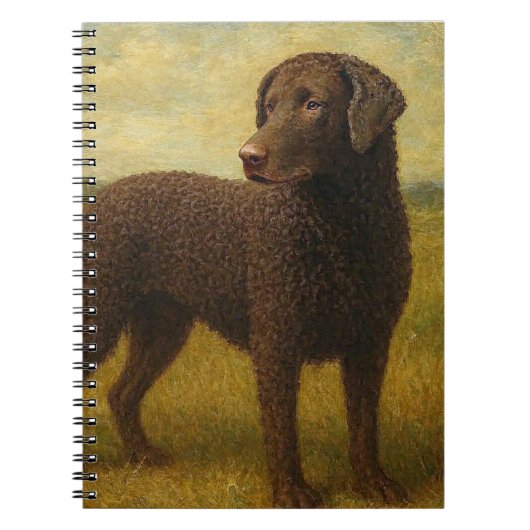 Gekrulde Gecoatde Retriever Notitieboek (Voorkant)