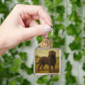 Gekrulde Gecoatde Retriever Sleutelhanger (Hand)