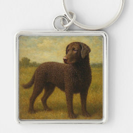 Gekrulde Gecoatde Retriever Sleutelhanger