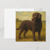 Gekrulde Gecoate Retriever Bedankkaart (Voorkant / Achterkant)