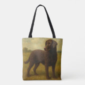 Gekrulde Gecoatste Retriever Tote Bag (Achterkant)