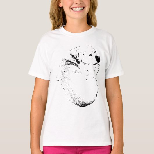 gekrulde inktgenade t-shirt (Voorkant)