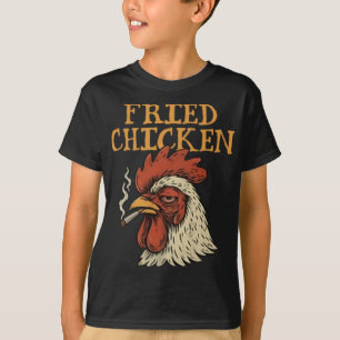 Gekrulde Kippen Roken Wiet Mannen Vrouwen T-shirt