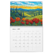Gekrulde Papieren Landschaps Kalender (Mar 2027)