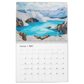Gekrulde Papieren Landschaps Kalender (Jan 2027)