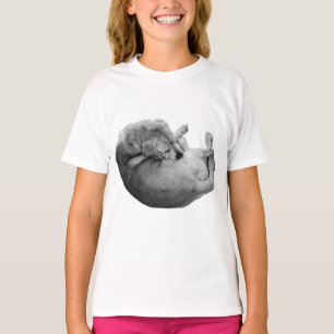 gekrulde schaduwpup t-shirt