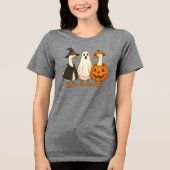 Gekte Eend Halloween Heks  Tri-Blend Shirt (Voorkant)