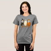 Gekte Eend Halloween Heks  Tri-Blend Shirt (Voorkant volledig)