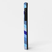 Gekte Kat Dame - Blauwe Chevron Golven Case-Mate iPhone Case (Achterkant/links)