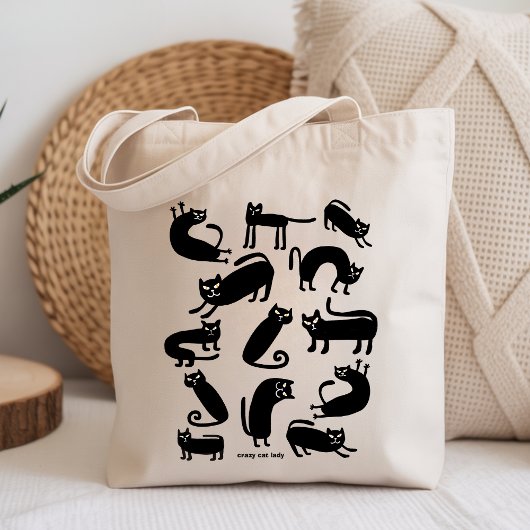 Gekte Kat Dame | Grappige Kattenliefhebber Tote Bag
