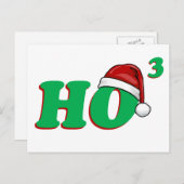 (Gekubeerde) Ho 3 de Humor van Kerstmis Feestdagenkaart (Voorkant / Achterkant)