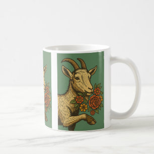Gekuifde landgeit koffiemok