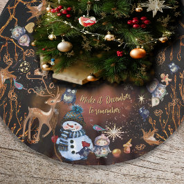 Gekunstelde bosvrienden kerstboomkleed kerstboom rok