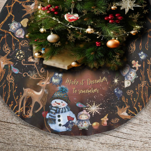 Gekunstelde bosvrienden kerstboomkleed kerstboom rok
