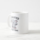 Gekwalificeerd voor alles koffiemok (Voorkant links)