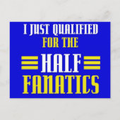 Gekwalificeerd voor Half Fanatics Briefkaart (Voorkant)