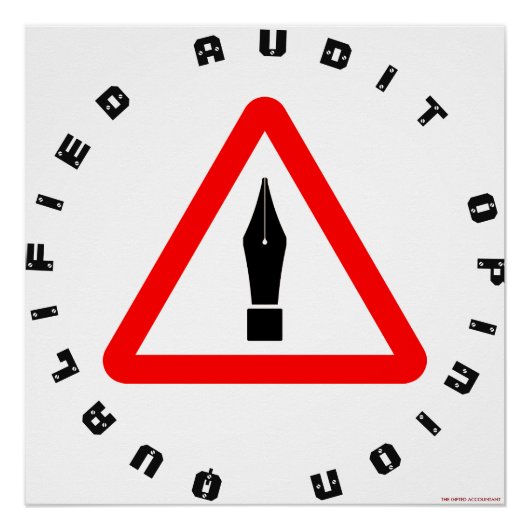 "Gekwalificeerde accountantsverklaring" Poster (Voorkant)