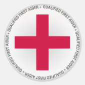 Gekwalificeerde Eerste Hulp Ronde Sticker (Voorkant)