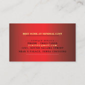 Gekwalificeerde Home plumber red sjabloon met tape Visitekaartje (Achterkant)