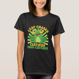 Gekwalificeerde kikker vanger sprong jager kikker t-shirt