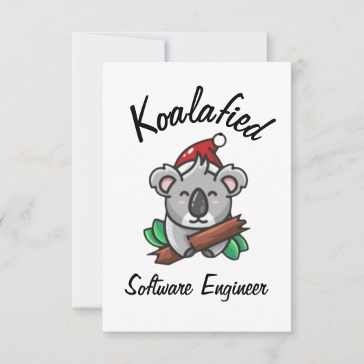 Gekwalificeerde software engineer kaart (Voorkant)