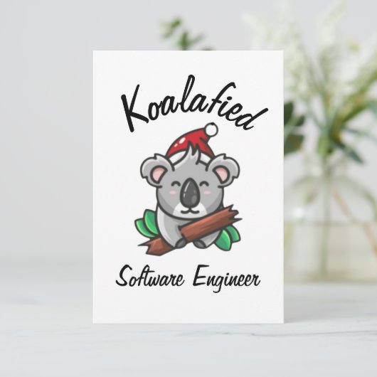 Gekwalificeerde software engineer kaart (Staand voorkant)