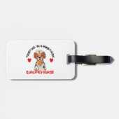 Gekwalificeerde Verpleegster Pawsitively Bagagelabel (Achterkant horizontaal)