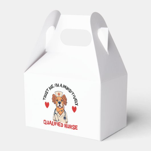 Gekwalificeerde Verpleegster Pawsitively Bedankdoosjes (Voorkant Zijde)