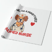 Gekwalificeerde Verpleegster Pawsitively Cadeaupapier (Uitgerold)