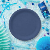 Gekweekt donker blauw papieren bordje (Feest)