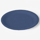 Gekweekt donker blauw papieren bordje (Gekanteld)