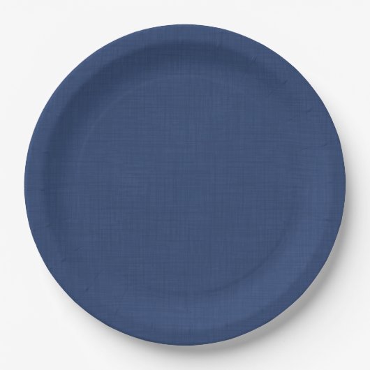 Gekweekt donker blauw papieren bordje (Voorkant)
