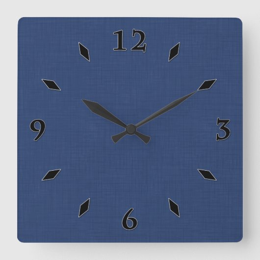 Gekweekt donker blauw vierkante klok (Voorkant)