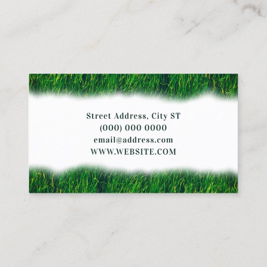 Gekweekt gras visitekaartje (Achterkant)