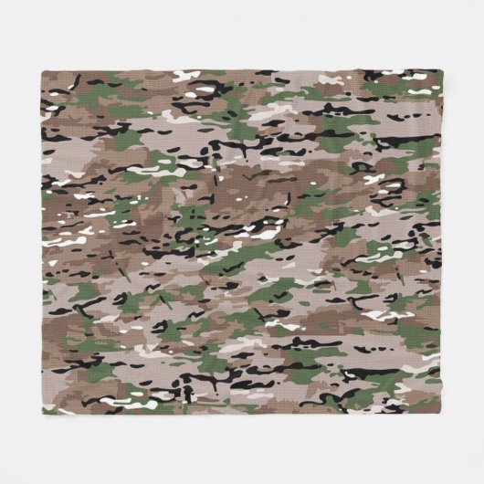 Gekweekt leger Camo Dog Fleece Deken (Voorkant (Horizontaal))