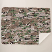 Gekweekt leger Camo Dog Sherpa Deken (Voorkant (horizontaal))