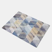 Gekweekt lichtblauw, beige zigzagluiers deurmat (Schuin)