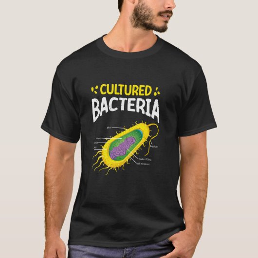 Gekweekte bacteriën Grappige micro-organismen Micr T-shirt (Voorkant)