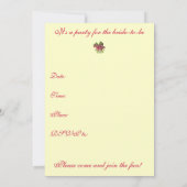 Gekweekte Columbine Bridal Shower Invitation Kaart (Achterkant)