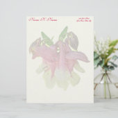 Gekweekte Columbine Letterhead Yellow Persoonlijk Briefhoofd (Staand voorkant)